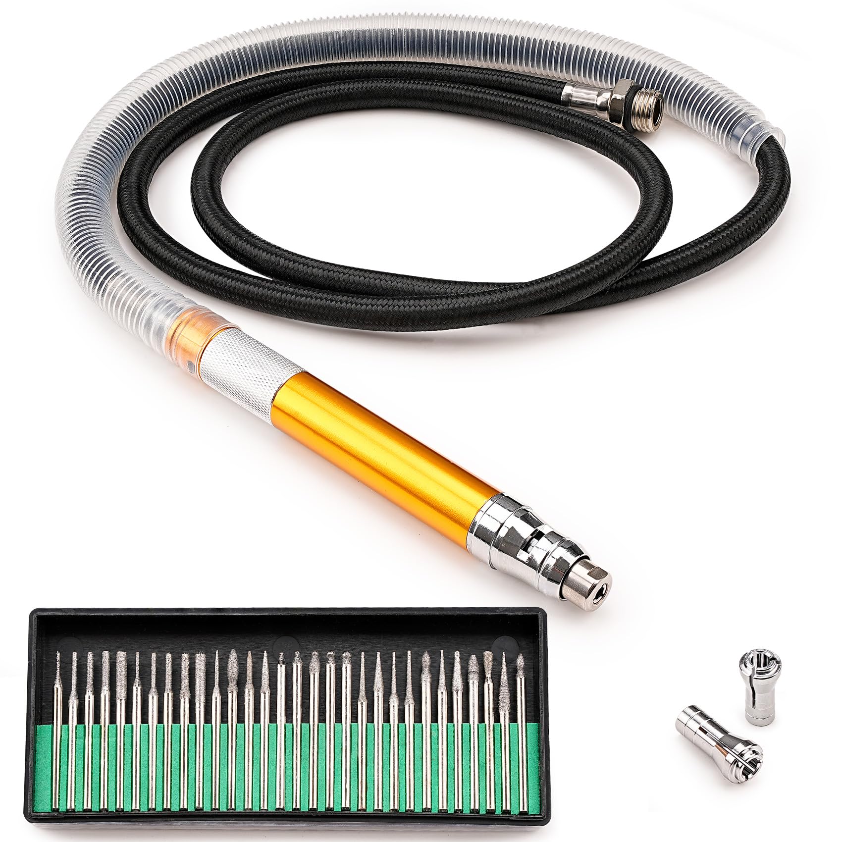 1/8'' Micro Pneumatic Air Pencil Die Grinder Kit, Pencil Style